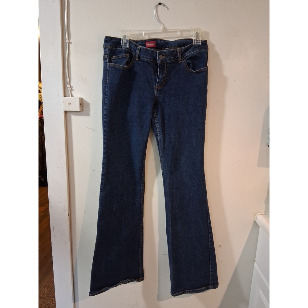 Genuine Dickies Womens Bootcut Jeans Dark Wash Stretch Denim Size 13 SEAS:9007